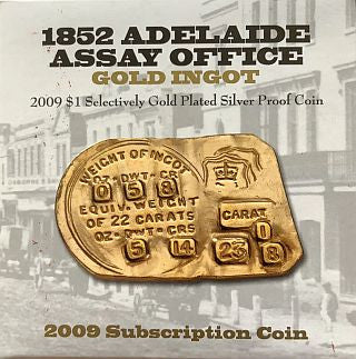 Australien 1 Dollar Silbermünze 2009 – Adelaide Assay Office 1852 – 1 oz Proof Silber

