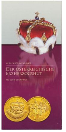 Österreich - Folder 2009 Erzherzogshut 100€