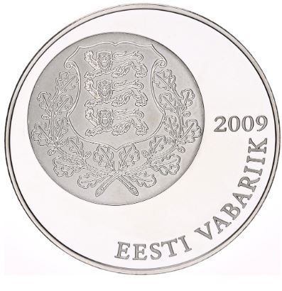 Silbermünze 1 oz 2009 Estland 10 Krooni Tanzfest Tallinn, Polierte Platte


