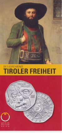 Österreich - Folder 2009 Tiroler Freiheit 5€