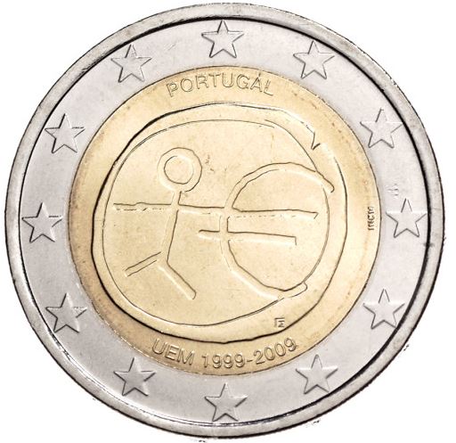 Portugal 2€ 2009 - 10 Jahre WWU