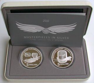 Australien Luftfahrt 2010 Boeing 747 Sandringham S.25 Silber Proof Set