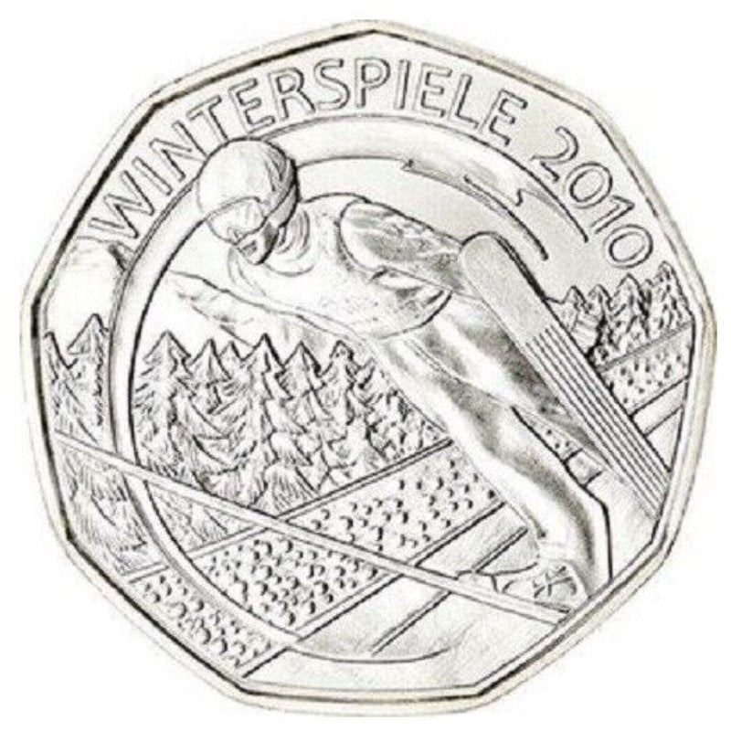 2x 5 Euro Silber 2010 Winterspiele hgh