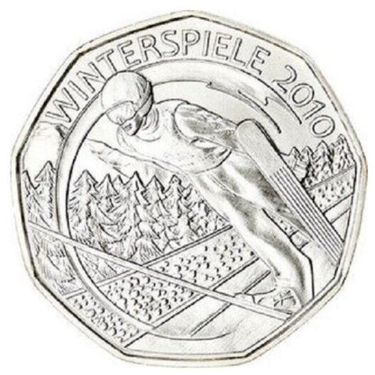 2x 5 Euro Silber 2010 Winterspiele hgh