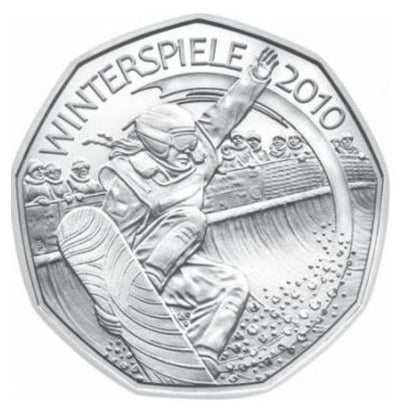 2x 5 Euro Silber 2010 Winterspiele hgh