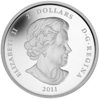 Kanada 25 Dollar 2011 Stadtplan von Toronto Silber vergoldet Proof