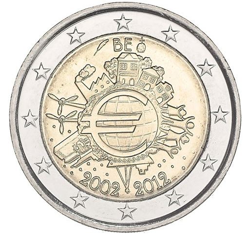 Belgien 2€ 2012 - 10 Jahre Euro