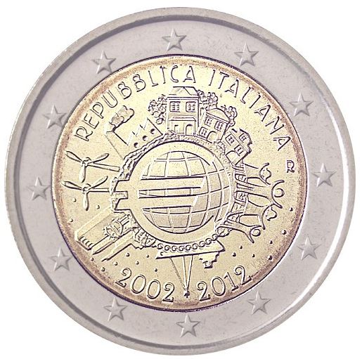 Italien 2€ 2012 - 10 Jahre Euro