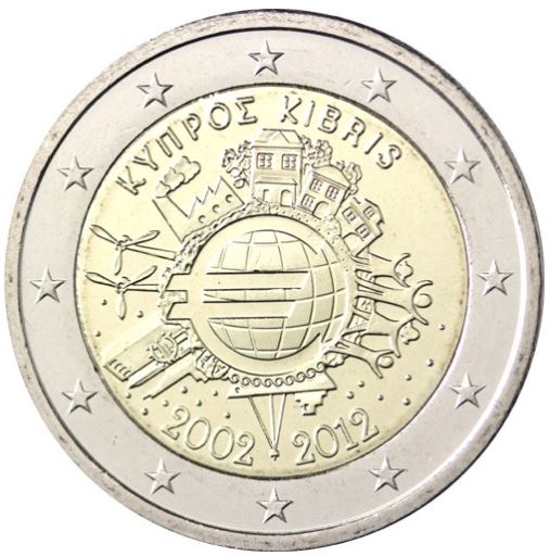 Zypern 2€ 2012 - 10 Jahre Euro