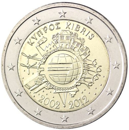 Zypern 2€ 2012 - 10 Jahre Euro