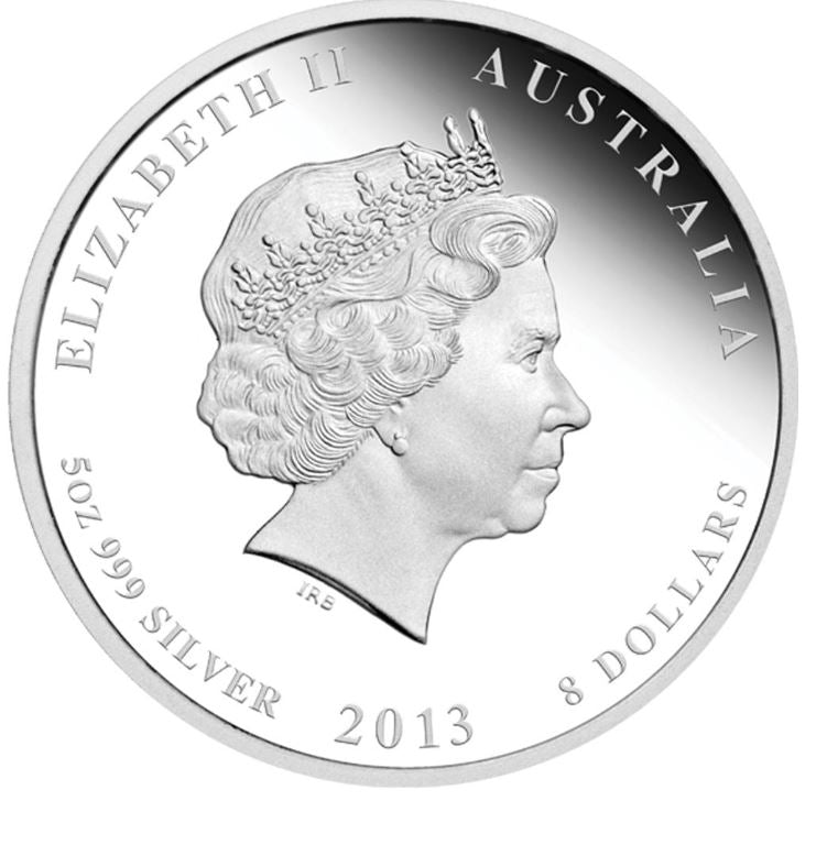 Australien - 5oz Lunar II Schlange 2013 PP