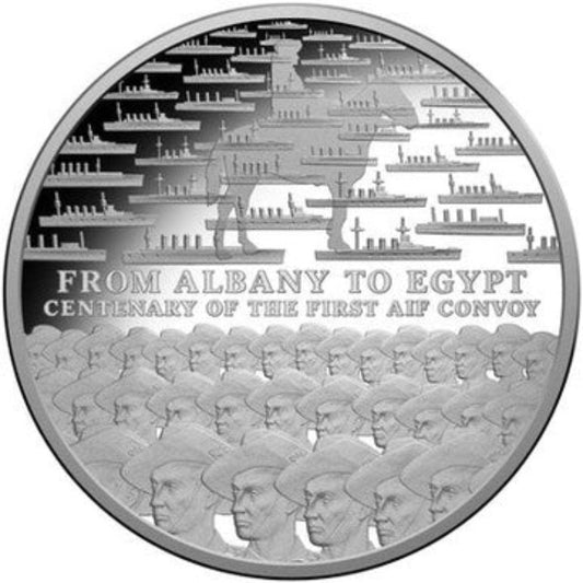 Australien 2014 AIF Sail from Albany 1 Dollar Silber Proof – 100th Anniversary