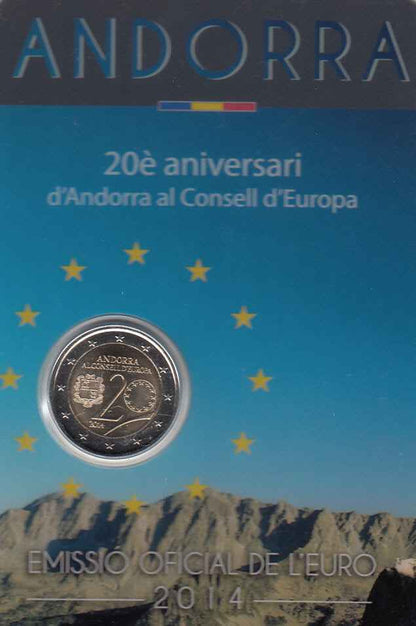 Andorra 2€ 2014 - 20 Jahre Europarat