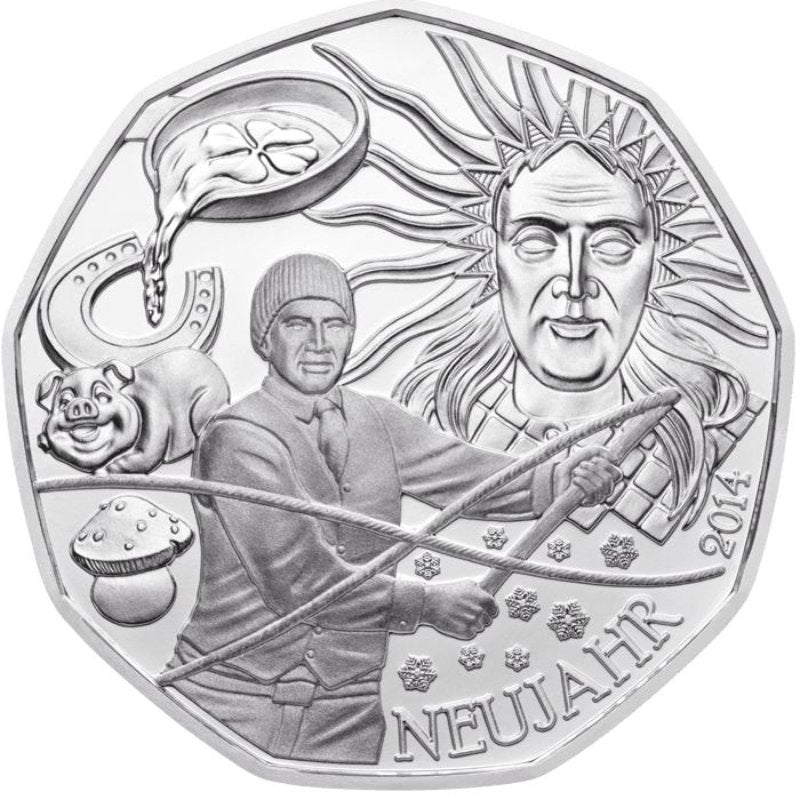 5 Euro Silber 2013 Neujahrsmünze 2014