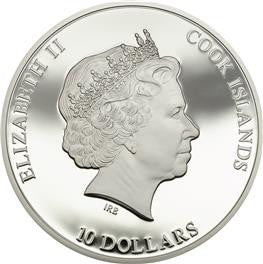 Cook Islands Nano Life 2015 10 Dollar Silber mit Nano-Chip