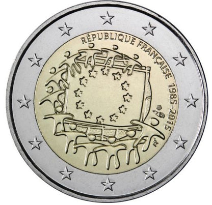 Frankreich 2€ 2015 - 30 Jahre Europaflagge