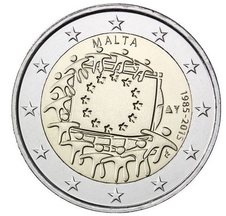 Malta 2€ 2015 - 30 Jahre Europaflagge