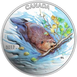 Kanada 10 Dollars 2017 Der Biber Silber farbig Stempelglanz