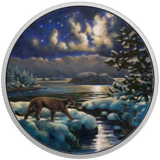 Kanada - 2oz Tiere im Mondschein Puma 2017