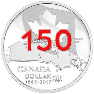Kanada 1 Dollar 2017 Heimat und Vaterland Special Edition emailliert Silber PP