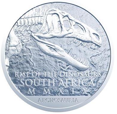 Südafrika Euparkeria 2019 1 oz Silbermünze 25 Rand South African Mint