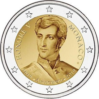 Monaco 2€ 2019 - 200 J. Thronbesteigung Prinz Honore de Monaco