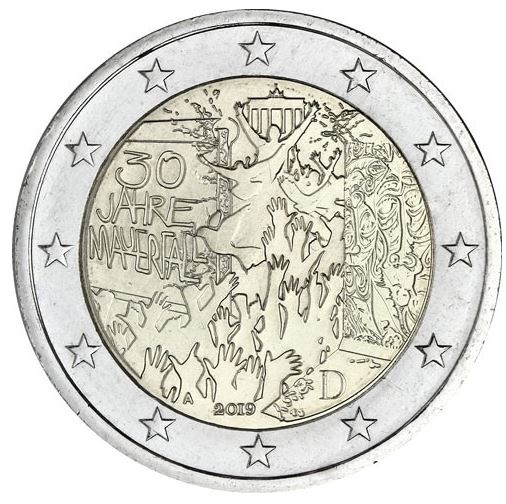 Deutschland 2€ 2019 - 30 Jahre Mauerfall F