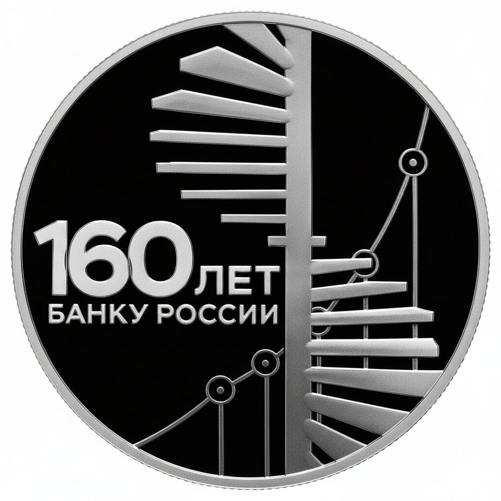 3 Rubel 2020 160 Jahre Bank von Russland Silber Proof 