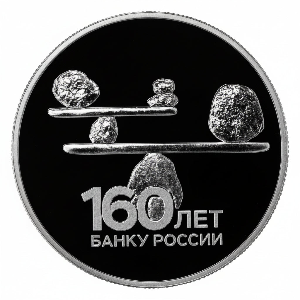 3 Rubel 2020 160 Jahre Bank von Russland Silber Proof 