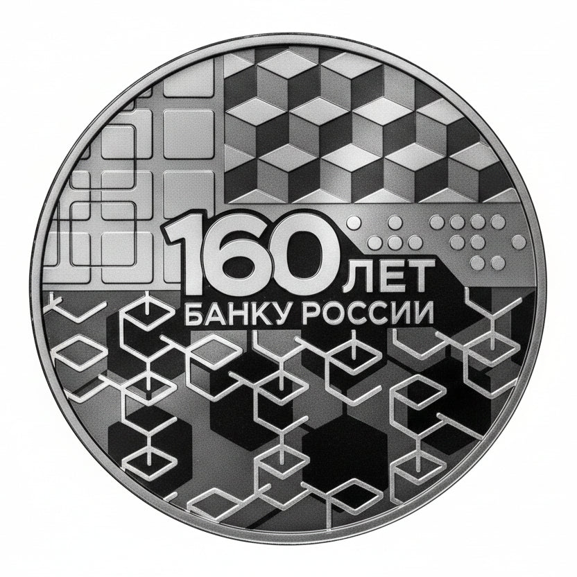 3 Rubel 2020 160 Jahre Bank von Russland Silber Proof S