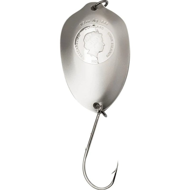 Cook Islands Buel Spoon 2020 1/2 oz Silber Angelhaken Silk Finish