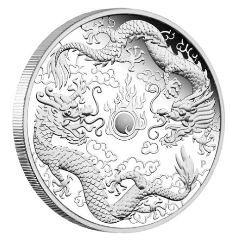 Australien Double Dragon 2020 – 1 oz Silber Proof in Original-Etui

