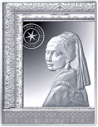 Frankreich 10 Euro 2021 Vermeer Meisterwerke der Museen Silber Proof