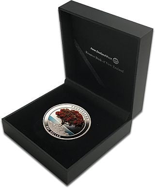 Neuseeland Pohutukawa 2021 1 oz Silber PP farbig