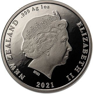 Neuseeland Pohutukawa 2021 1 oz Silber PP farbig