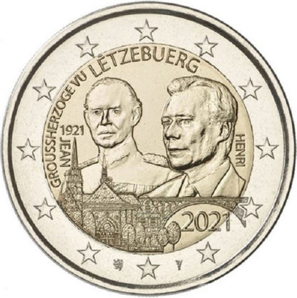 Luxemburg 2€ 2021 - Großherzog Jean Relief