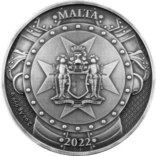 Malta Knights of the Past 2022 #2 2 oz Silber Antique Finish