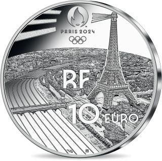 Frankreich 10 Euro 2022 Olympia Paris Maskottchen Silber Proof