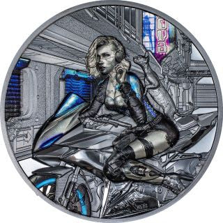Cook Islands Cyber Queen The Beginning 2023 3 oz Silber Black Proof