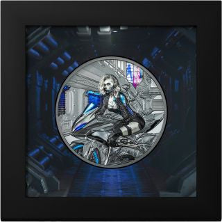 Cook Islands Cyber Queen The Beginning 2023 3 oz Silber Black Proof