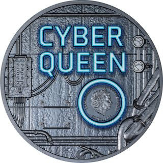 Cook Islands Cyber Queen The Beginning 2023 3 oz Silber Black Proof