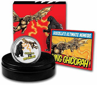 Niue Godzilla vs Monsters King Ghidorah 2023 2 oz Silber farbig