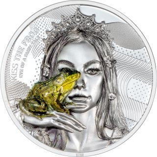 Cook Islands Eye of a Fairytale Kiss the Frog 2023 2 oz Silber UHR