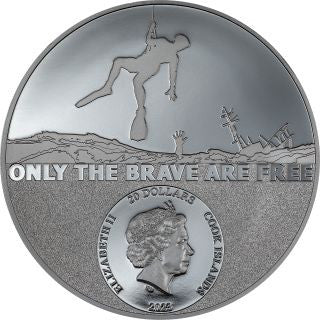 Cook Islands Wahre Helden Küstenwache 2023 3 oz Silber UHR Black Proof