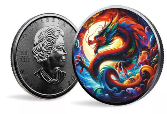 Kanada - Maple Leaf Dragon of Luck 2024 Color - Edelmetalle Koitz GnbR