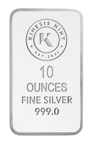Silberbarren - 10oz Kinesis Göttin Themis