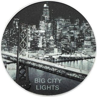 Cook Islands Big City Lights San Francisco 2024 1 oz Silber farbig Proof