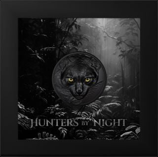 Palau Hunters by Night Ozelot 2024 2 oz Silber Obsidian Black