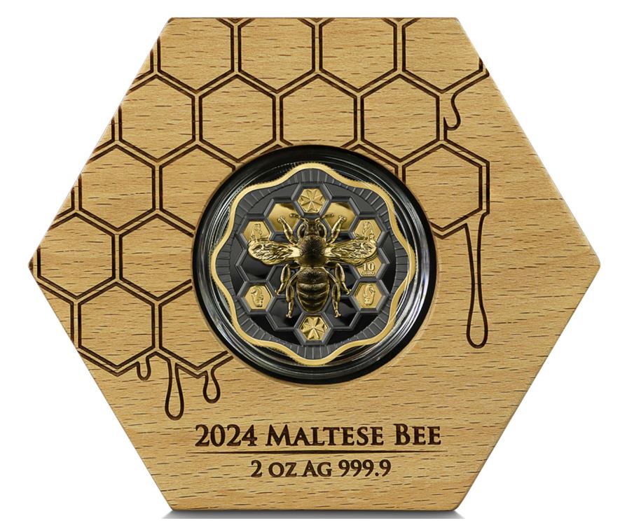 Malta - 2oz Malteser Biene 2024 - Edelmetalle Koitz GnbR