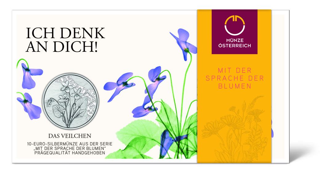 10 Euro Silber 2024 Veilchen hgh im Folder